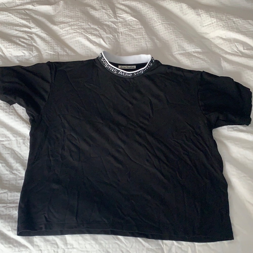 Acne Studios Neck Logo T shirt
